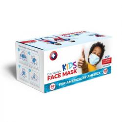 Altor Children's Disposable Face Mask 52212 - Suitable for ages 4-12 - 50/Box, 2000/Case - Made in the USA