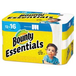 Bounty Essentials Select-A-Size Kitchen Roll Paper Towels 2-Ply 83 Sheets/Roll 12 Rolls/Carton PGC74682