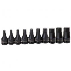J.H. Williams 10 Piece One Piece Impact Hex Bit Driver Set Metric 10mm- 32mm 3/4in Drive JHW38936