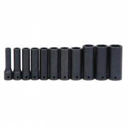 Williams 1/2in Drive Deep Impact Socket 6 Point Set 11 Piece WS-14-11