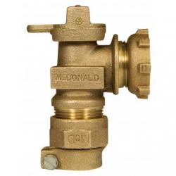 McDonald 74602Y-22 3/4X02 Angle Plug Valve 3/4in CTS x Yoke 5/8in x 3/4in or 3/4in NL 5124-046