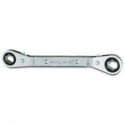 Proto 3/8inx7/16in Offset Double Box Reversible Ratcheting Wrench J1182-A