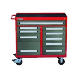 Proto 45in Workstation 10 Drawer Red/Gray J564542-10SG