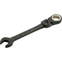 Proto Black Chrome Combination Locking Flex-Head Ratcheting Wrench 9/16in Spline JSCV18F
