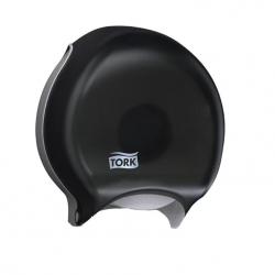 Tork Jumbo 9in Toilet Paper Roll Dispenser, Single Roll, Smoke - Fits T22 System - 66TR