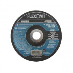 Flexovit A24/30T 6in x 1/8in x 7/8in Aluminum Oxide Abrasive Grain Type 27 Depressed Center Combination Wheel A2721