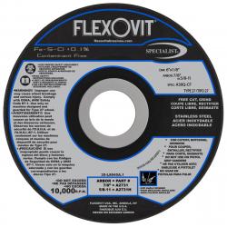 Flexovit 6in x1/8in x7/8in A30Q-CF Aluminum Oxide Abrasive Grain Type 27 Depressed Center Combination Wheel A2731