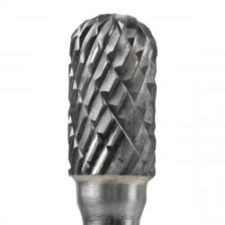 Flexovit 3/8in x 3/4in x 1/4in Shank Double Cut Carbide Bur High Performance Ball Nose Cylinder SC-3 VC18O2 