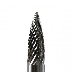 Flexovit 1/4in x 5/8in x 1/4in Shank Double Cut Carbide Bur High Performance Pointed Tree SG-1 VG15M2 
