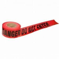 3in x 1,000ft Red "Danger Do Not Enter" 2.5 Mill Barricade Safety Tapes 8/Box 11-081