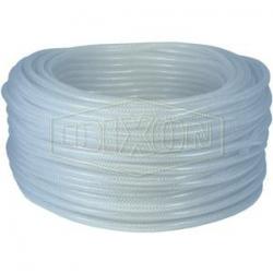 Dixon 3/4in ID Brass Braided 1.024in OD Clear PVC Braided Tubing 300ft/Box BR1218 