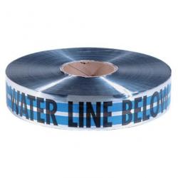 3in x 1,000ft "Caution Water Line Below" Blue 5 Mil Detectable Magnatec Tape 31-022