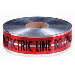 2in x 1,000ft "Caution Electric Line Below" Red 5 Mil 5 Mil Detectable Magnatec Tape 31-106