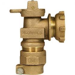 Mcdonald 74602Y-22 1in x 04 Angle Plug Valve CTS x 1in Meter Yoke 5133-256