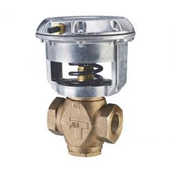 Johnson Controls 1-1/4in NPT 2-Way Normally Open Brass Globe Valve with Pneumatic Actuator VG7241PT+3008B