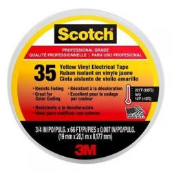 3M 35 Tape 3/4in x 66ft Yellow