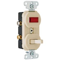 Pass and Seymour 692IG Single-Pole Combination Switch and Pilot Light Ivory 692-IG 