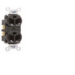 Pass and Seymour 20a Hard Use Spec Grade Duplex Receptacle Back and Side-Wire 125v Brown 5362