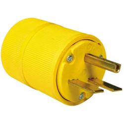 Pass and Seymour 30a 2-Pole 3-Wire Gator Grip Plug Grounding Yellow 250v D0631