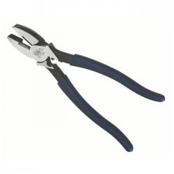 Ideal 9-1/2in Linesman Plier with New England Nose Crimping Die and Fish Tape Dipped Grip 30-430