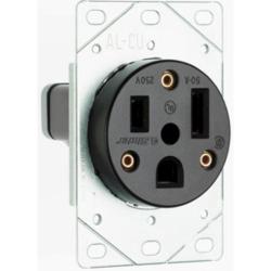 Pass and Seymour 50a Straight Blade Receptacle 2-Pole 3-Wire 250v 3804 