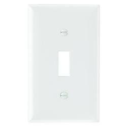 Pass and Seymour SP1W 1-Gang Toggle Switch Cover White  SP1-W