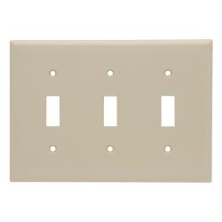 Pass and Seymour SP3I 3-Gang Toggle Switch Cover Plate Ivory SP3-I N/A