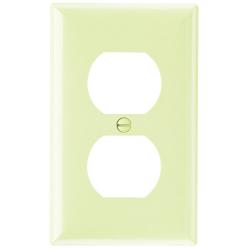 Pass and Seymour SP8I 1-Gang Duplex Receptacle Cover Plate Ivory SP8-I
