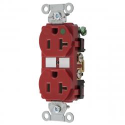 Pass and Seymour 8300RED 20a Extra Heavy-Duty Hospital Grade Duplex Receptacle Back and Side Wire 125v Red 8300-RED