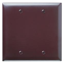 Pass and Seymour 2-Gang Blank Cover Plate Brown P23 N/A