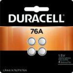 Duracell LR44/PX7 Alkaline 1.5Volt Button Battery 4/Pack 40253