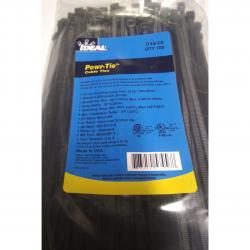 Ideal 14in Cable Tie 50lb UV Black 100/Bag IT4S-C0