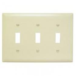 Pass and Seymour TP3I 3-Gang Toggle Switch Cover Plate Ivory TP3-I 