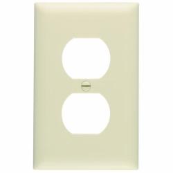 Pass and Seymour TP8I 1-Gang Duplex Receptacle Cover Plate Ivory TP8-I