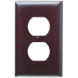 Pass and Seymour 1-Gang Duplex Receptacle Cover Plate Brown TP8