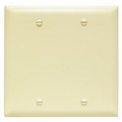 Pass and Seymour TP23I 2-Gang Blank Cover Plate Ivory TP23-I 