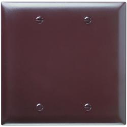 Pass and Seymour 2-Gang Blank Cover Plate Brown TP23 