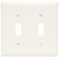 Pass and Seymour TP2W 2-Gang Duplex Receptacle Cover Plate White TP2-W 