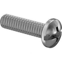 #10-32 x 1/2in Slotted/Phillips Combo Pan Head Machine Screw 18-8 SS UNF - Stainless Steel