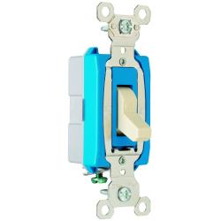 Pass and Seymour PS15AC1 15a Industrial Extra Heavy Duty Spec Grade Toggle Switch Back and Side Wire 120v/277v Ivory PS15AC-I