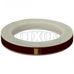 Dixon 2in PTFE Cam and Groove Gasket with FKM Filler (1-Yellow Stripe) 200GTFVI