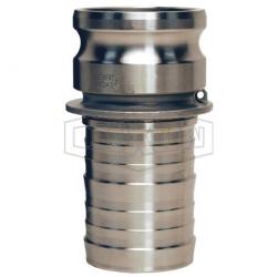 Dixon 3in Male Cam and Groove Fitting x Barb 316SS 300-E-SS