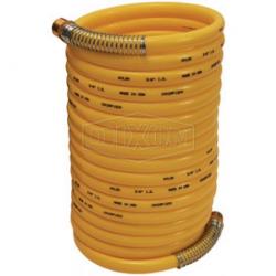 Dixon Yellow Coil-Chief Self-Storing Air Hose with 1/2in MIP x 25ft Long Nylon CC1225