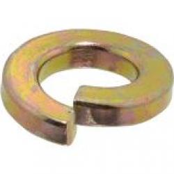 1/2in Grade 8 Hardened Lock Washer Yellow-Zinc 100/bx