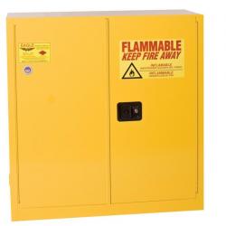 Eagle 30 Gallon Flammable Liquid Safety Cabinet with 1 Shelf, 2 Door, Manual Close, Yellow