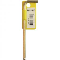 Bondhus 3/16in GoldGuard Plated Ball End L-wrench Tagged/Barcoded 37910