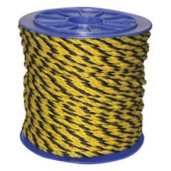 1/4in Polypro Rope Yellow with Black  600ft/Roll