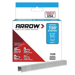 Arrow T50 5/16in Steel Staple 1,250/Pack 091-505