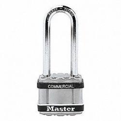 Master Lock Weather Proof Lock Long Shackle M5KALJSTS Key #2424