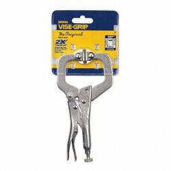Irwin 18 Vise-Grip 6SP 6in Locking C-Clamp with Swivel Pads 2-1/8in Jaw Capacity 586-6SP